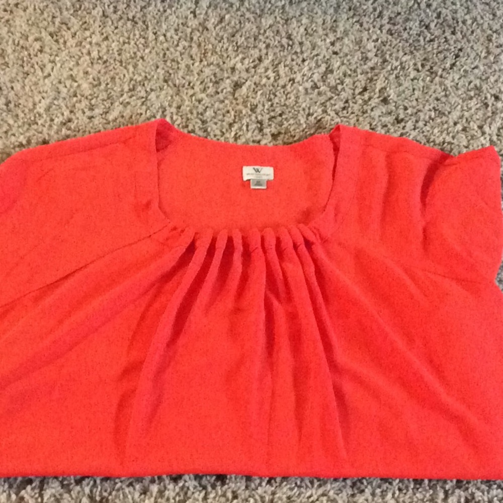 Worthington Size 3x Orange Blouse 👚